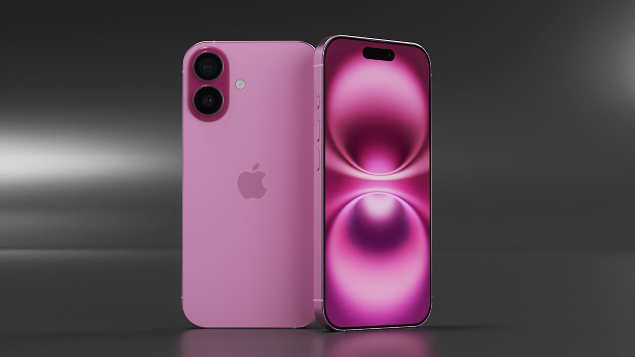 3D model Apple IPhone 16 Pink