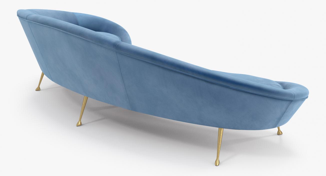 3D model Ico Parisi Sofa Blue