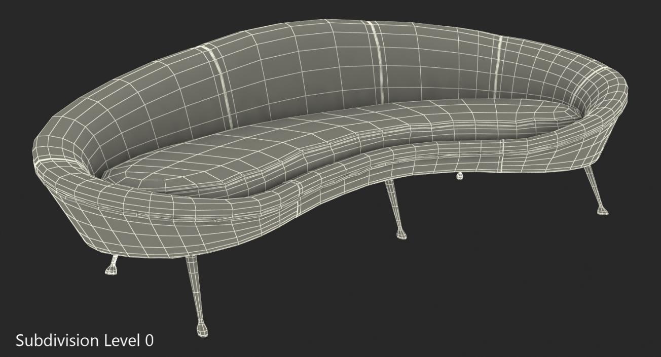 3D model Ico Parisi Sofa Blue