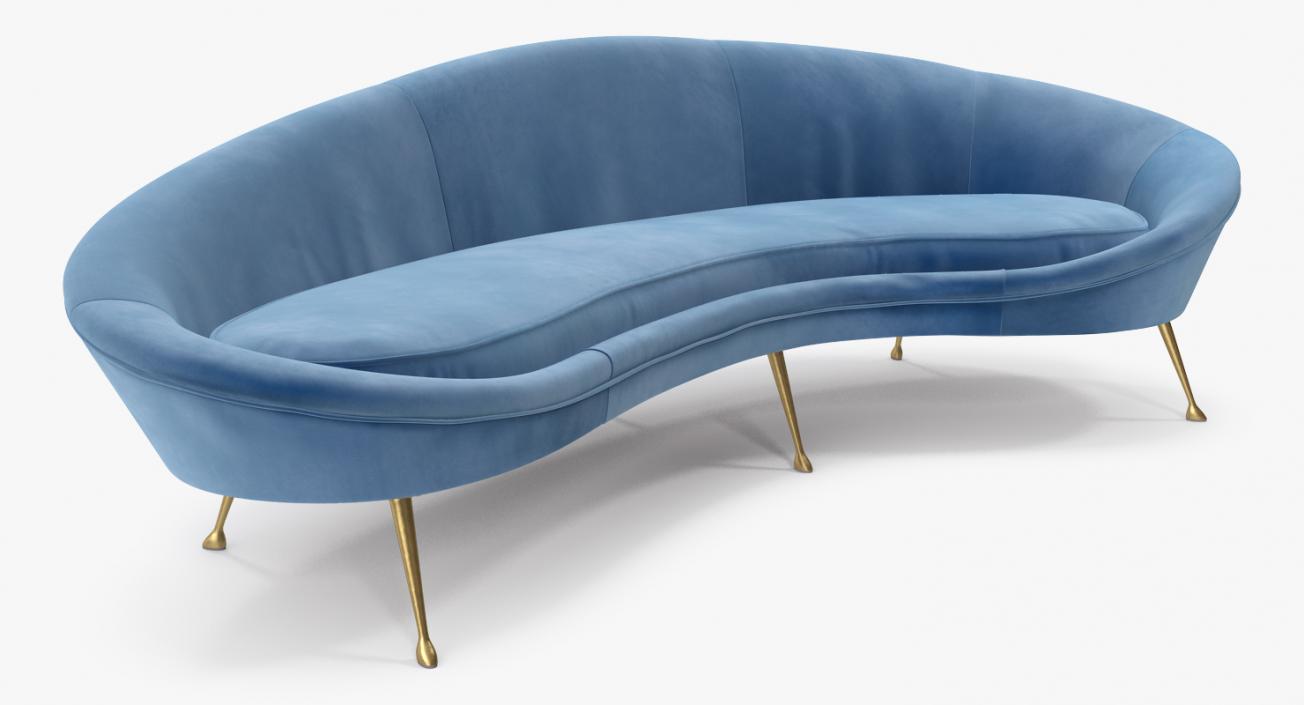 3D model Ico Parisi Sofa Blue