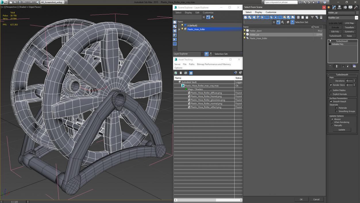 Plastic Hose Roller 3D model