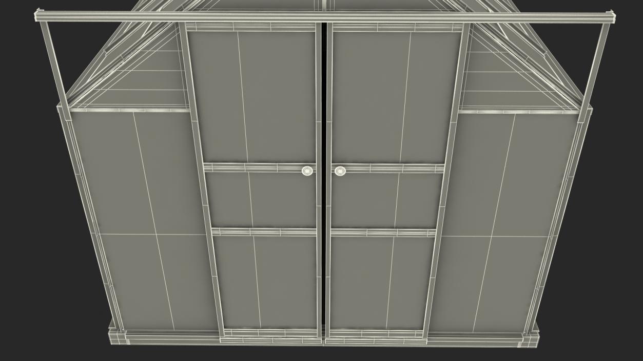 Garden Greenhouse with Rack 3D