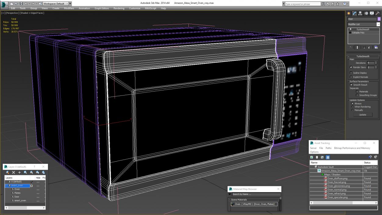 3D Amazon Alexa Smart Oven model