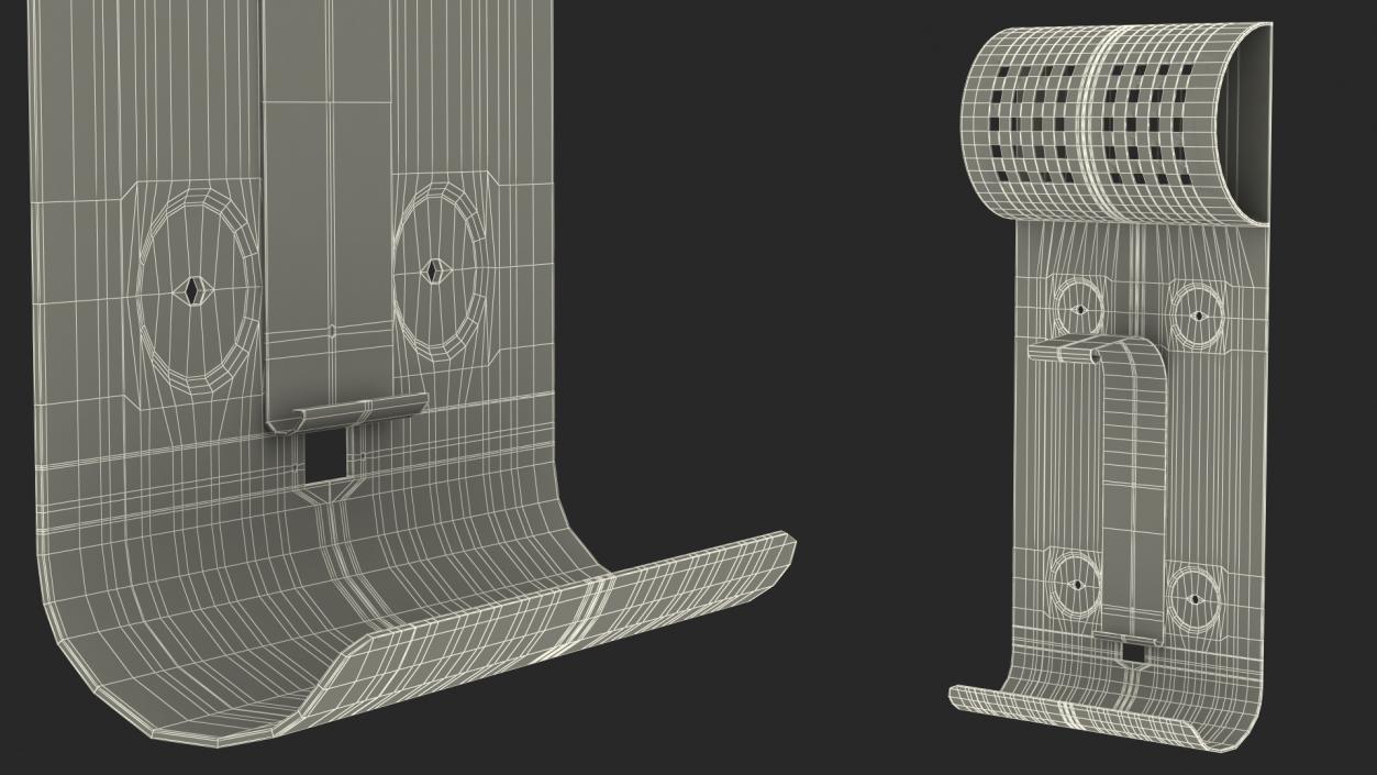 3D Automated External Defibrillator on Wall Bracket model