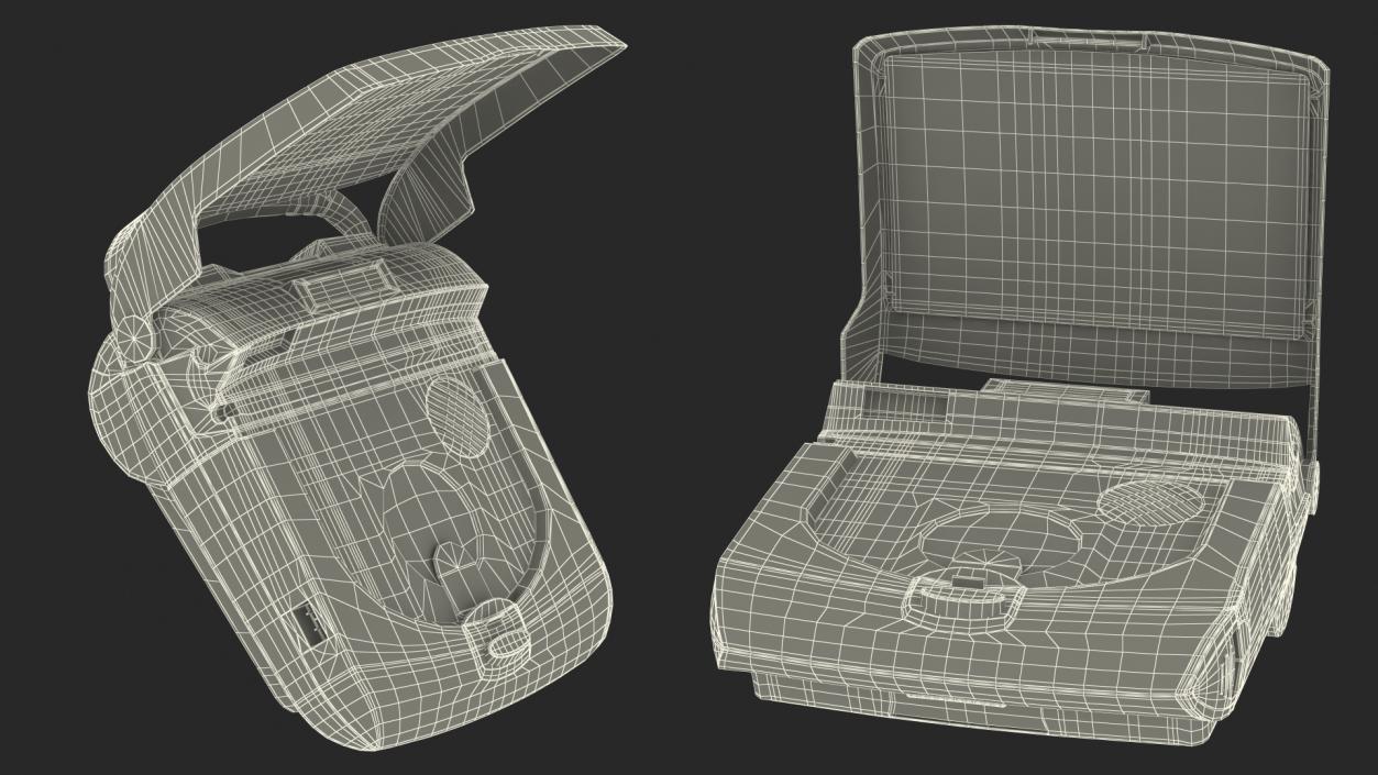 3D Automated External Defibrillator on Wall Bracket model