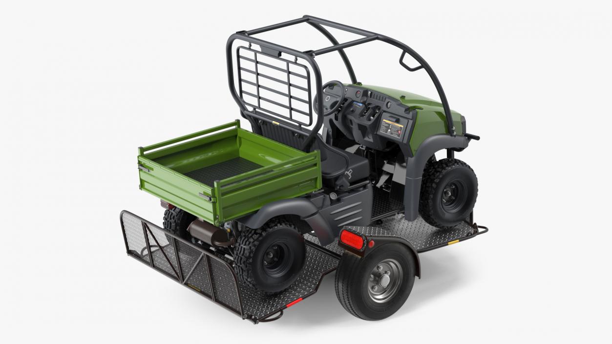 ATV Trailer with 4x4 Quadrocycle 3D