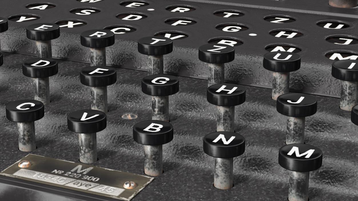Enigma M4 Cipher Machine 3D model