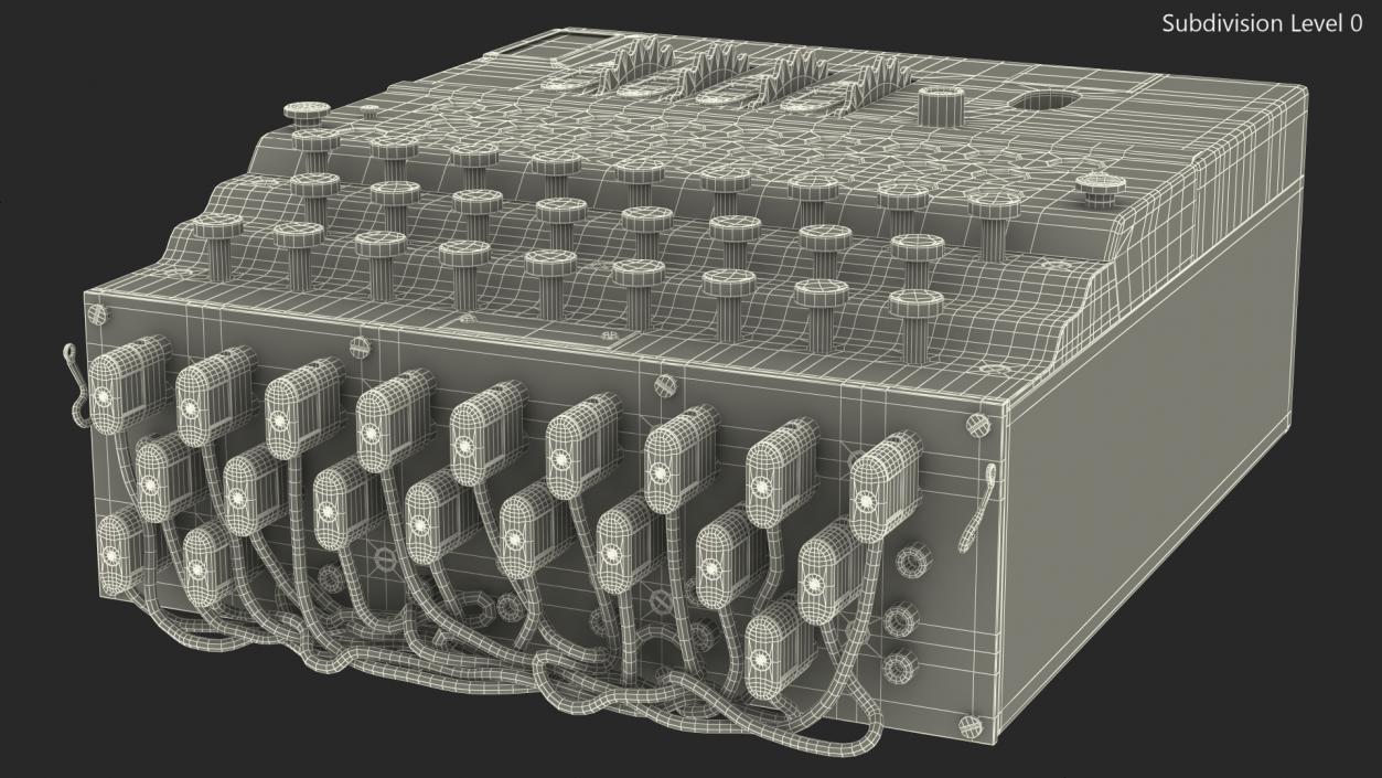 Enigma M4 Cipher Machine 3D model