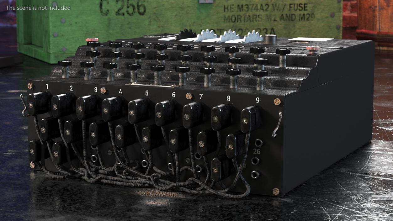 Enigma M4 Cipher Machine 3D model