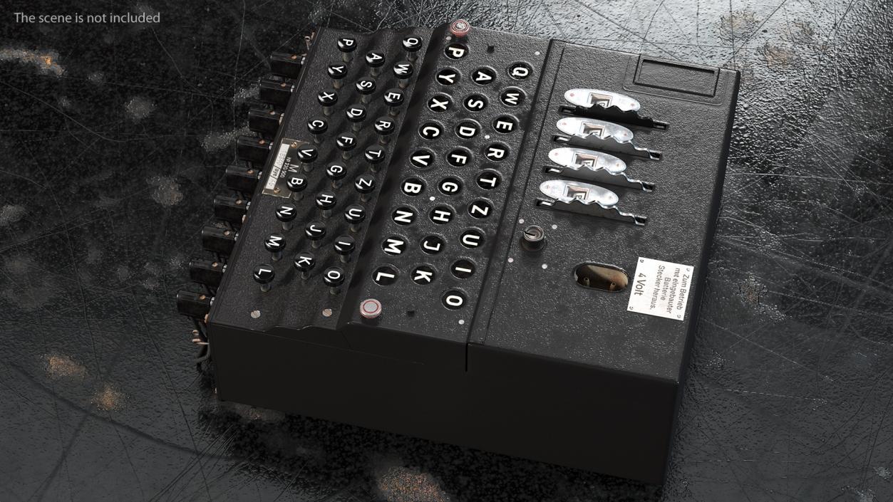 Enigma M4 Cipher Machine 3D model