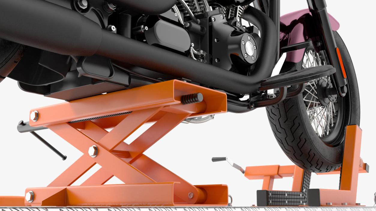 3D Portable Lift Kit with Motorcycle model