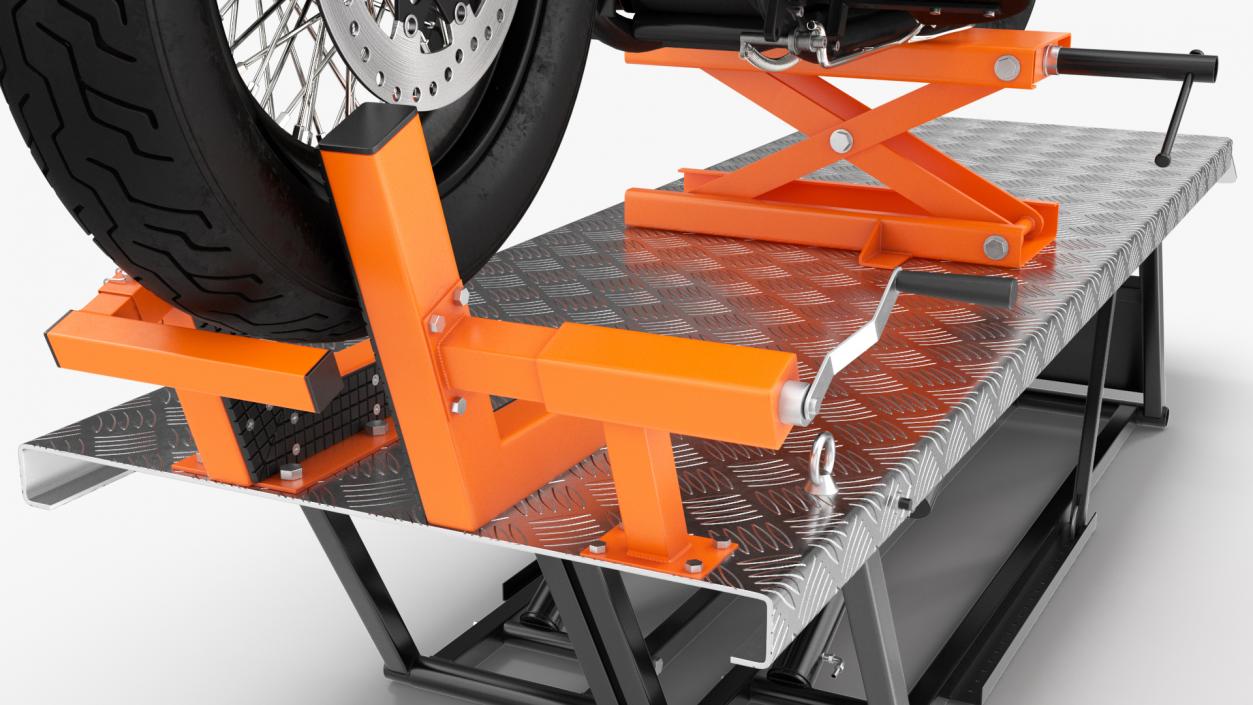 3D Portable Lift Kit with Motorcycle model