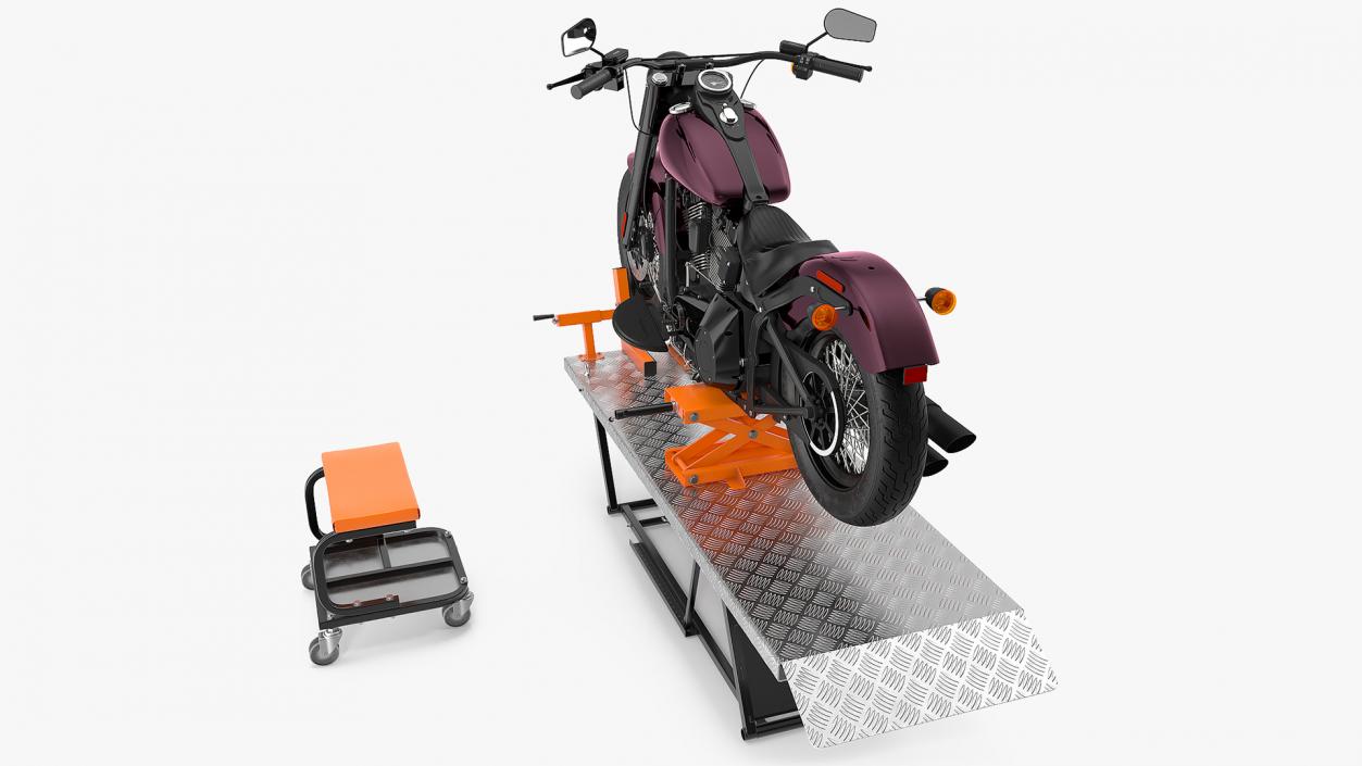 3D Portable Lift Kit with Motorcycle model