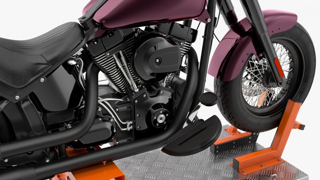 3D Portable Lift Kit with Motorcycle model