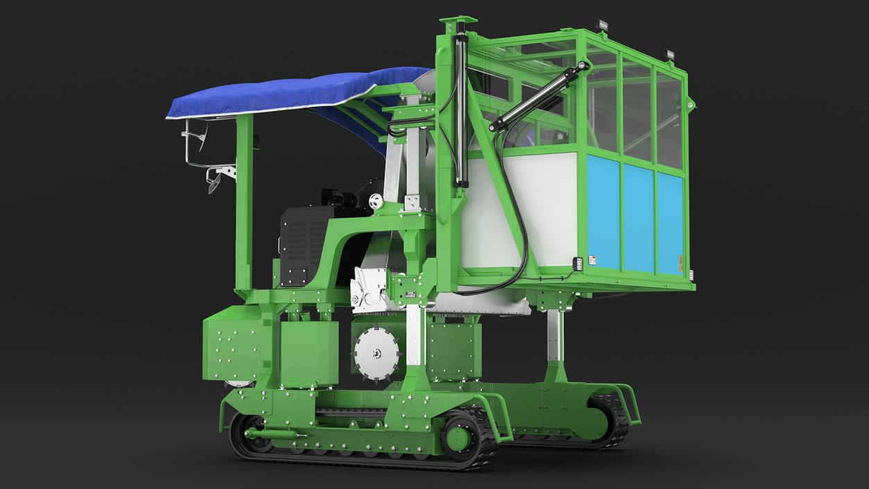 3D model Self Propelled Tea Leaf Harvester Rigged