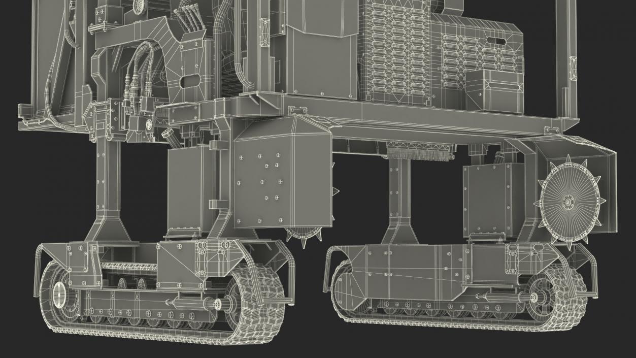 3D model Self Propelled Tea Leaf Harvester Rigged