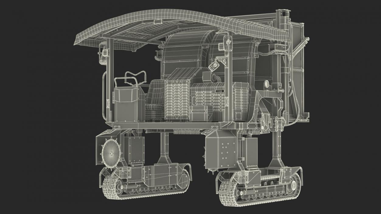 3D model Self Propelled Tea Leaf Harvester Rigged