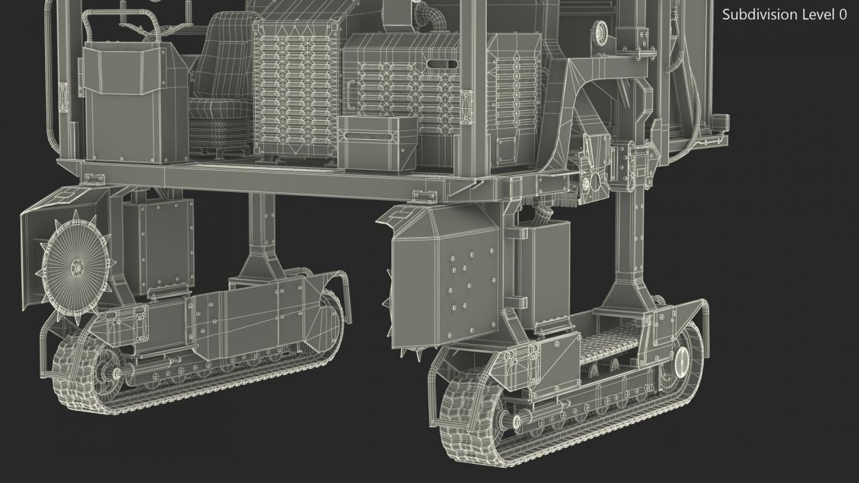 3D model Self Propelled Tea Leaf Harvester Rigged