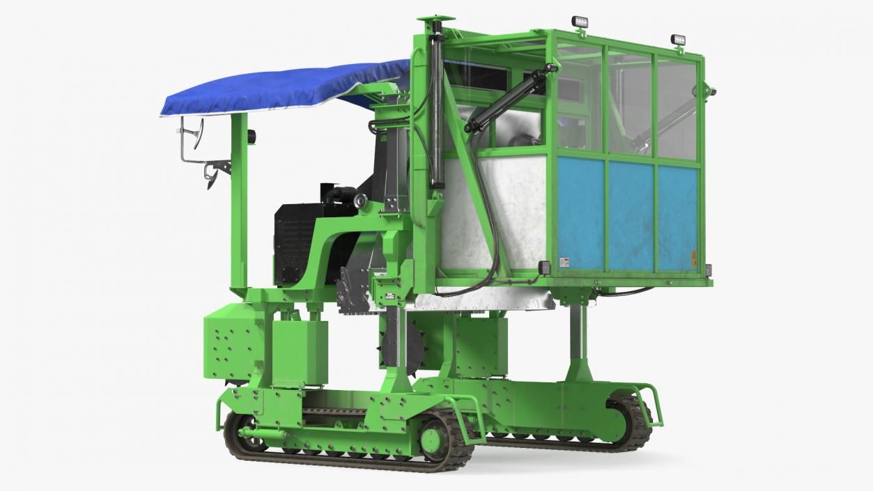 3D model Self Propelled Tea Leaf Harvester Rigged