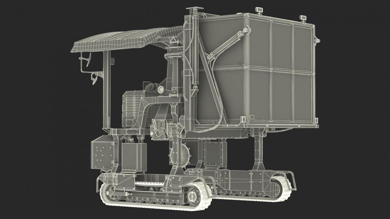 3D model Self Propelled Tea Leaf Harvester Rigged