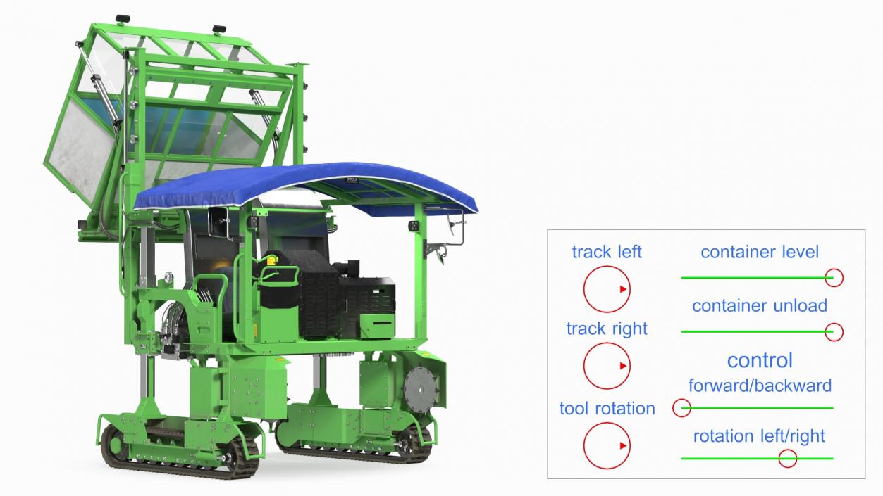 3D model Self Propelled Tea Leaf Harvester Rigged