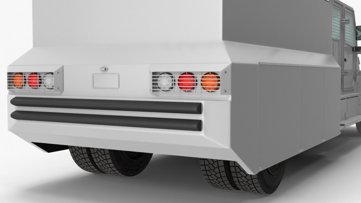 Anti Riot Vehicle White Simple Interior 3D model