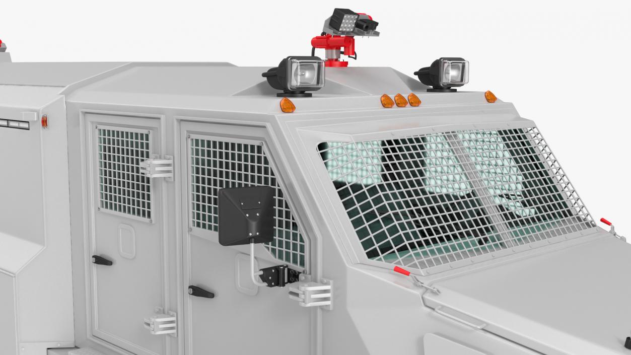 Anti Riot Vehicle White Simple Interior 3D model