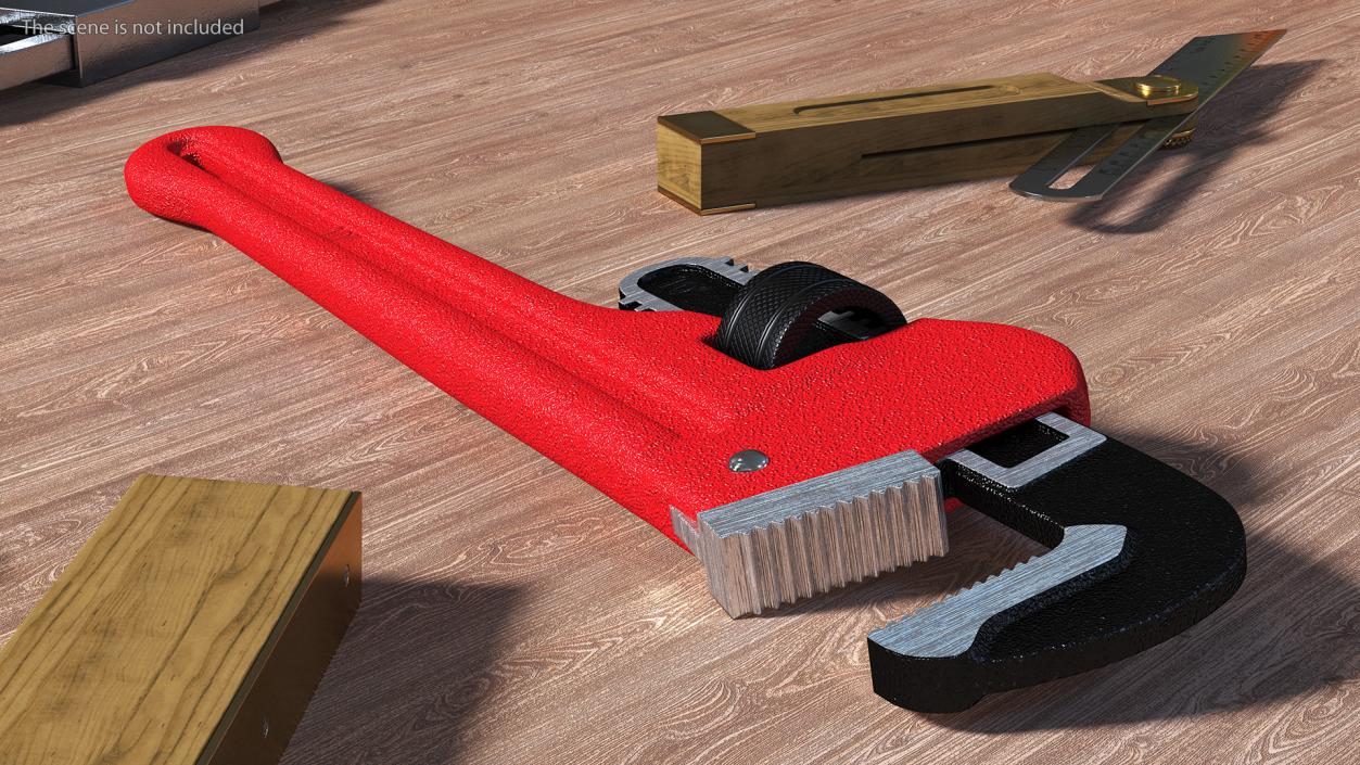 3D model Straight Pipe Wrench