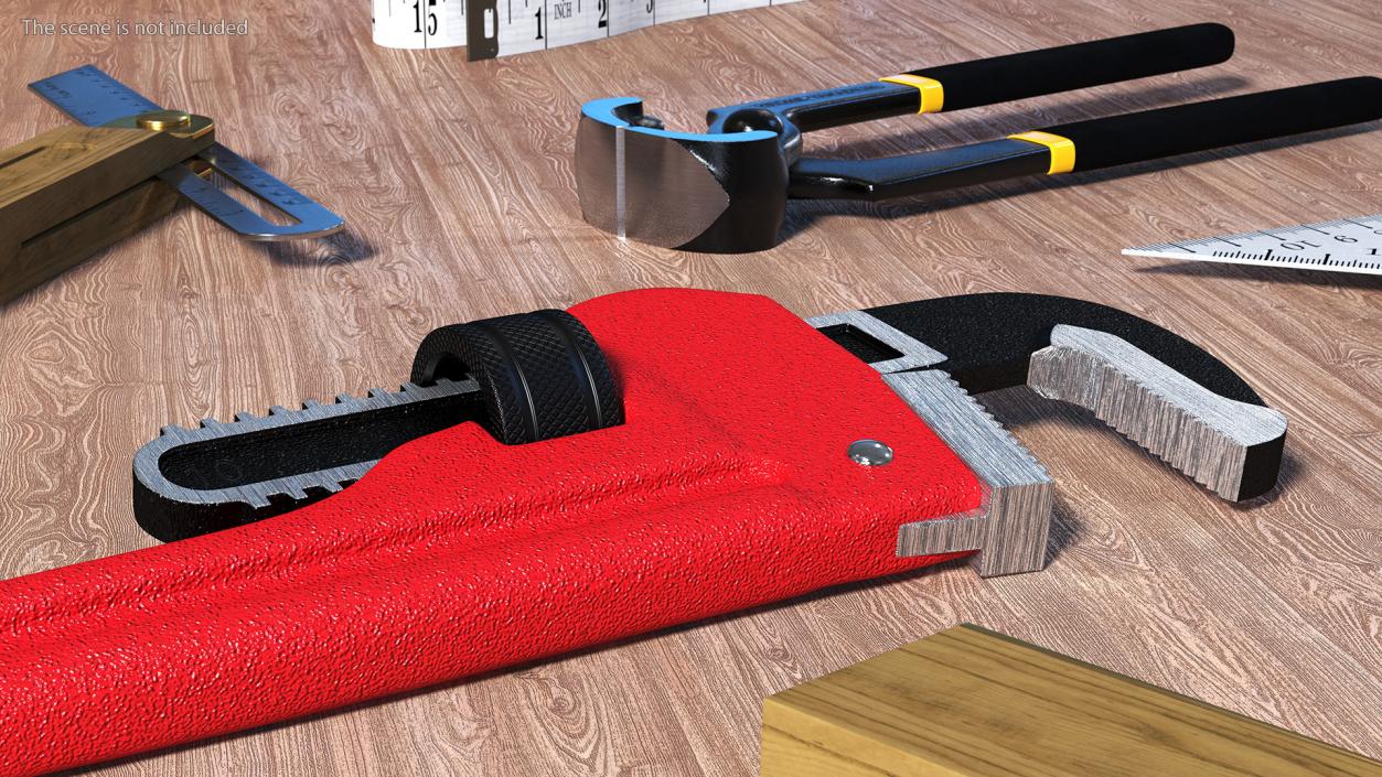 3D model Straight Pipe Wrench