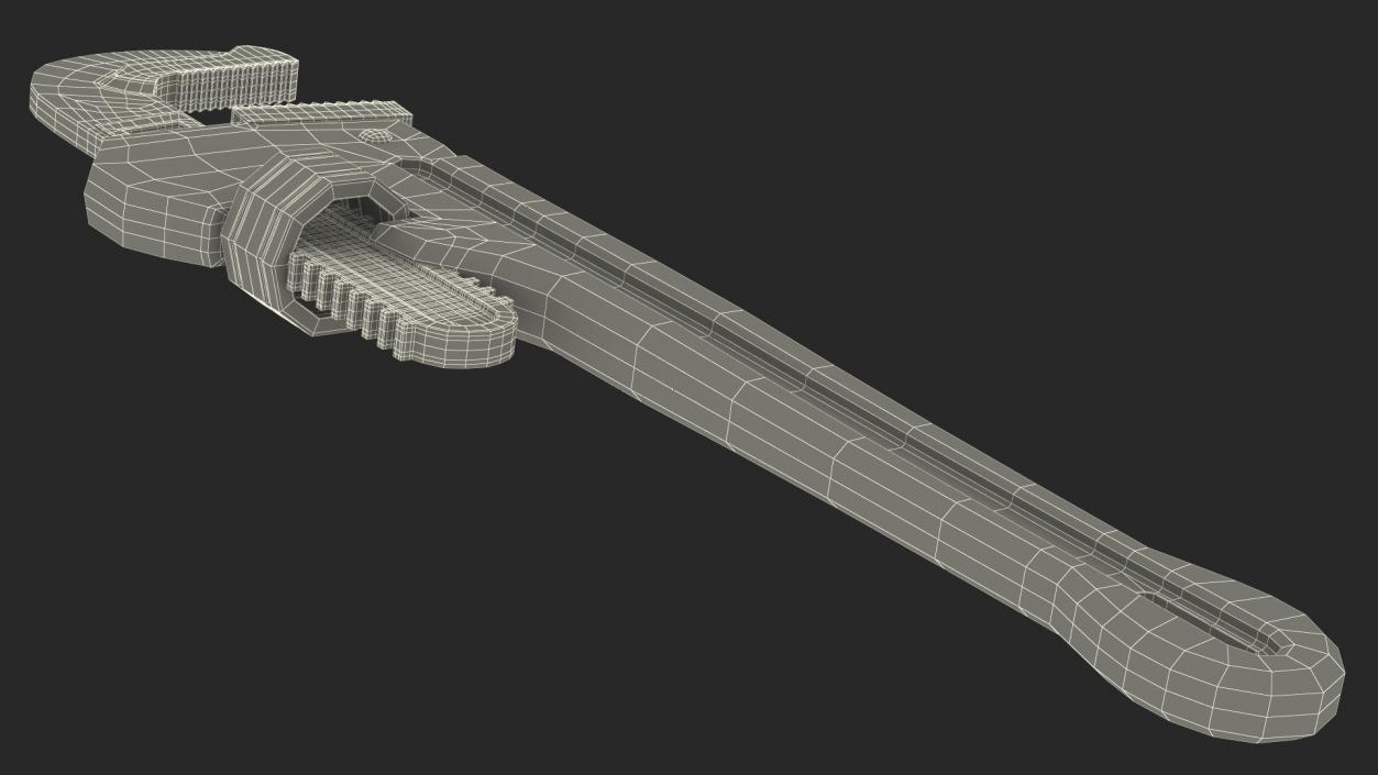 3D model Straight Pipe Wrench