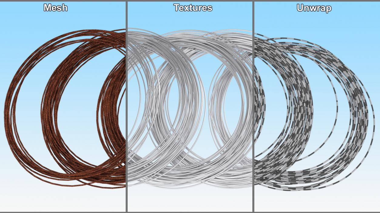 Twisted Aluminium Wire 3D