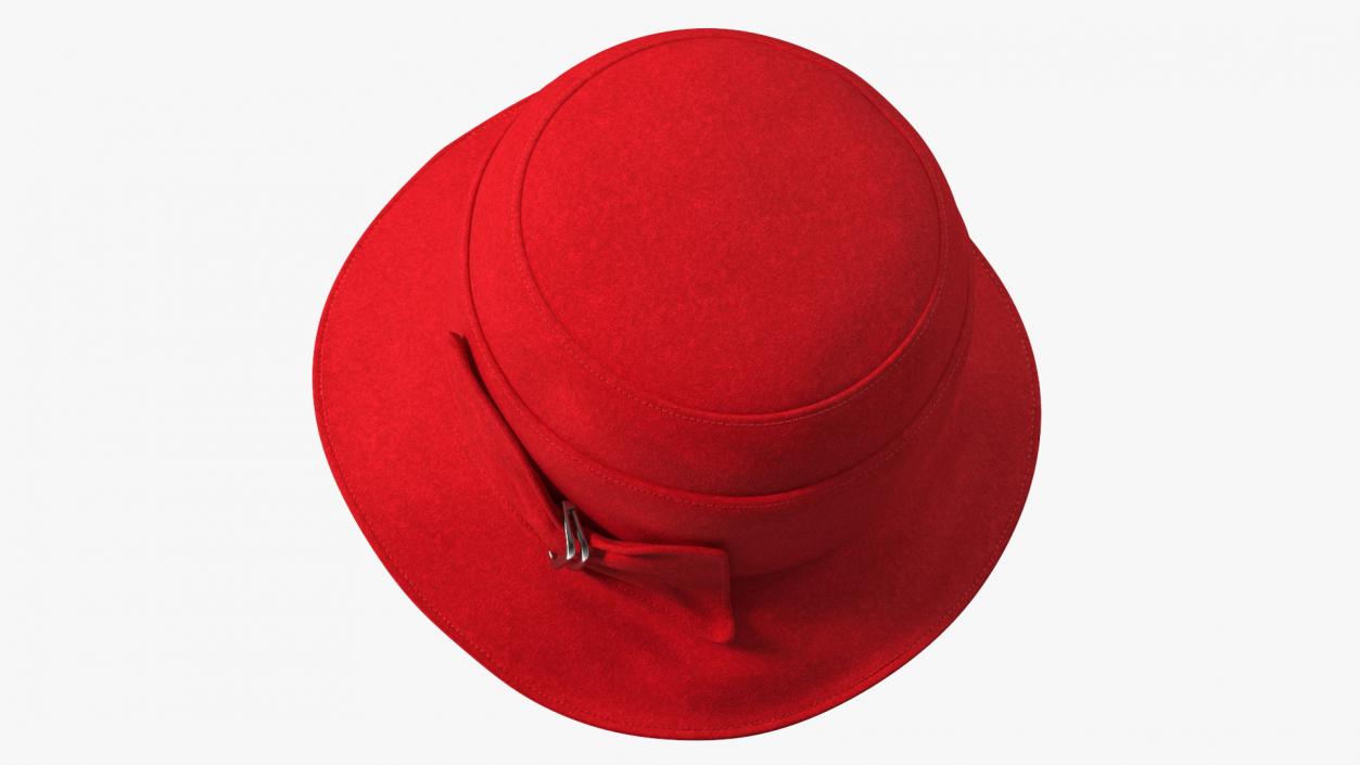 3D model Cloche Women Hat Red