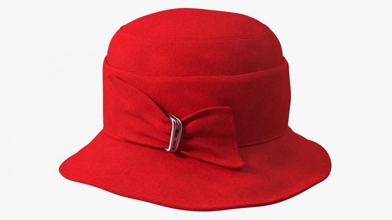 3D model Cloche Women Hat Red