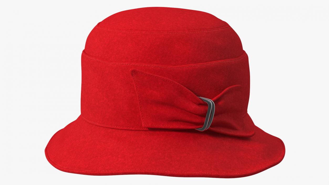 3D model Cloche Women Hat Red