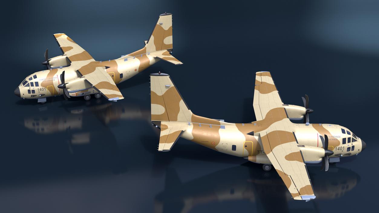 Multi-mission Aircraft Brown Simplified 3D model