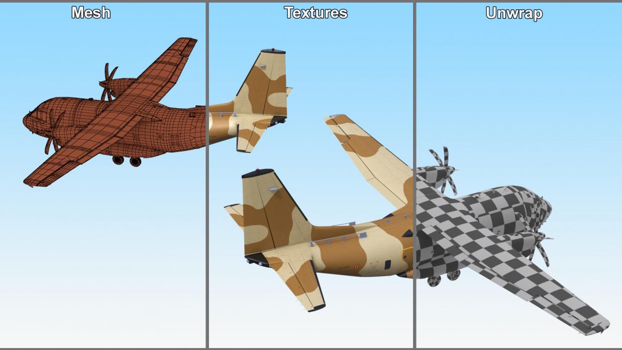 Multi-mission Aircraft Brown Simplified 3D model