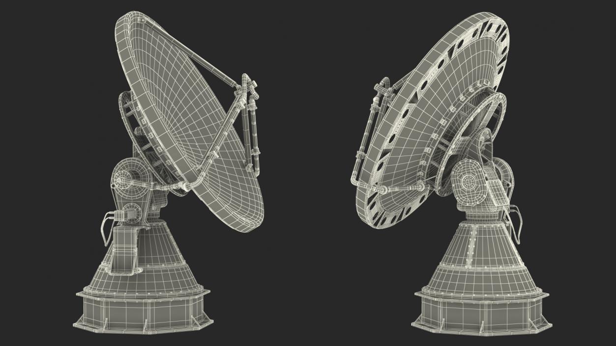 3D NOAA NOXP Mobile X Band Mobile Radar Rigged model