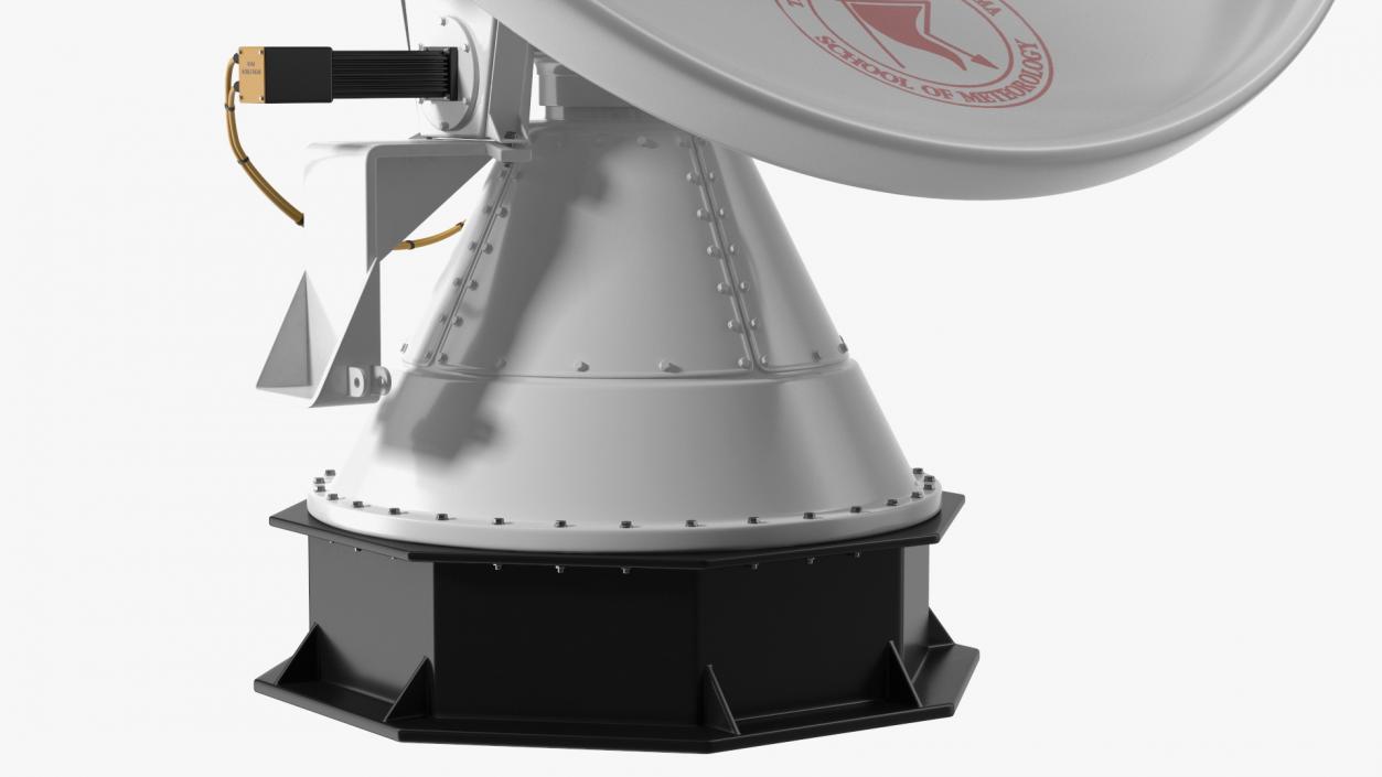 3D NOAA NOXP Mobile X Band Mobile Radar Rigged model