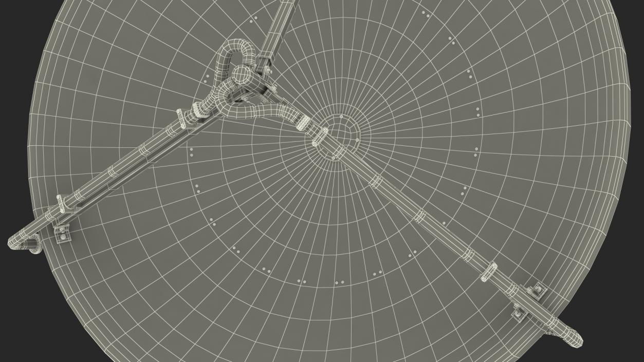 3D NOAA NOXP Mobile X Band Mobile Radar Rigged model