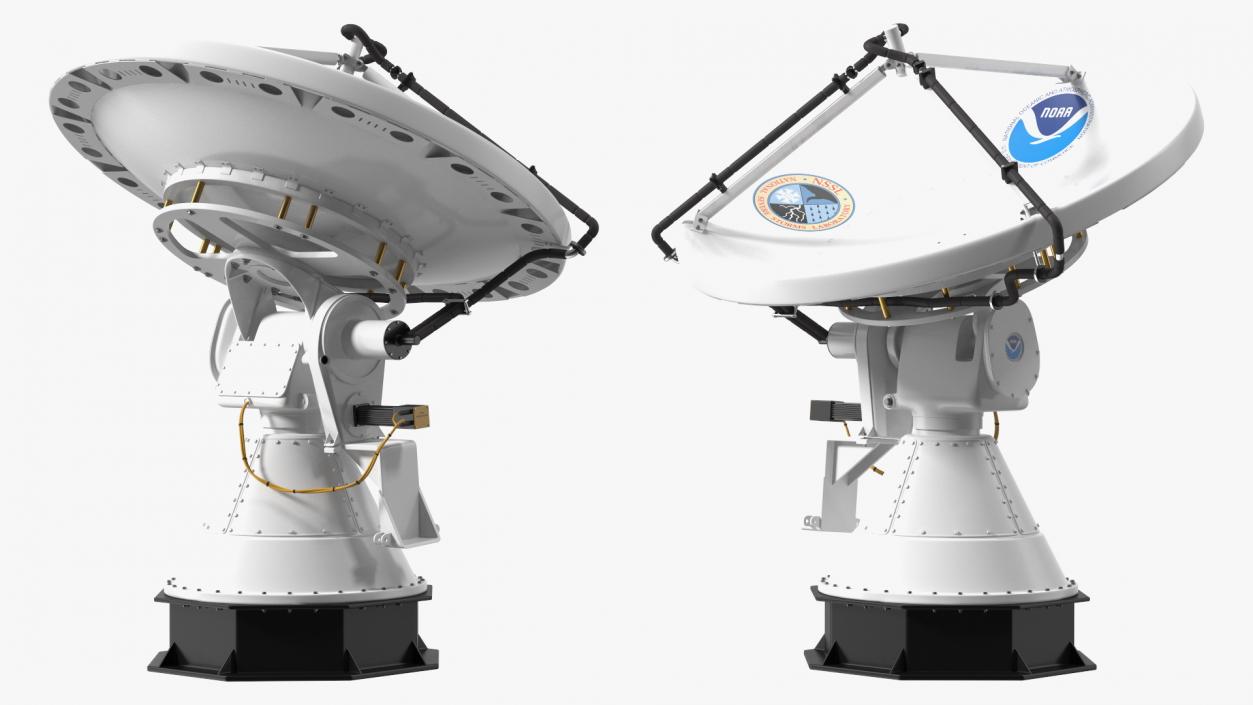 3D NOAA NOXP Mobile X Band Mobile Radar Rigged model