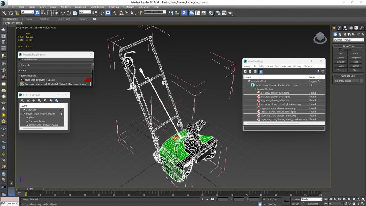 3D Electric Snow Thrower Poulan model