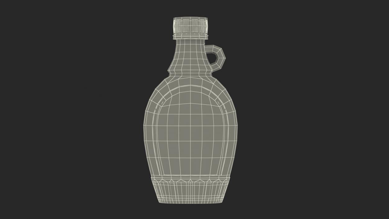 Organic Maple Syrup Glass Bottle 3D