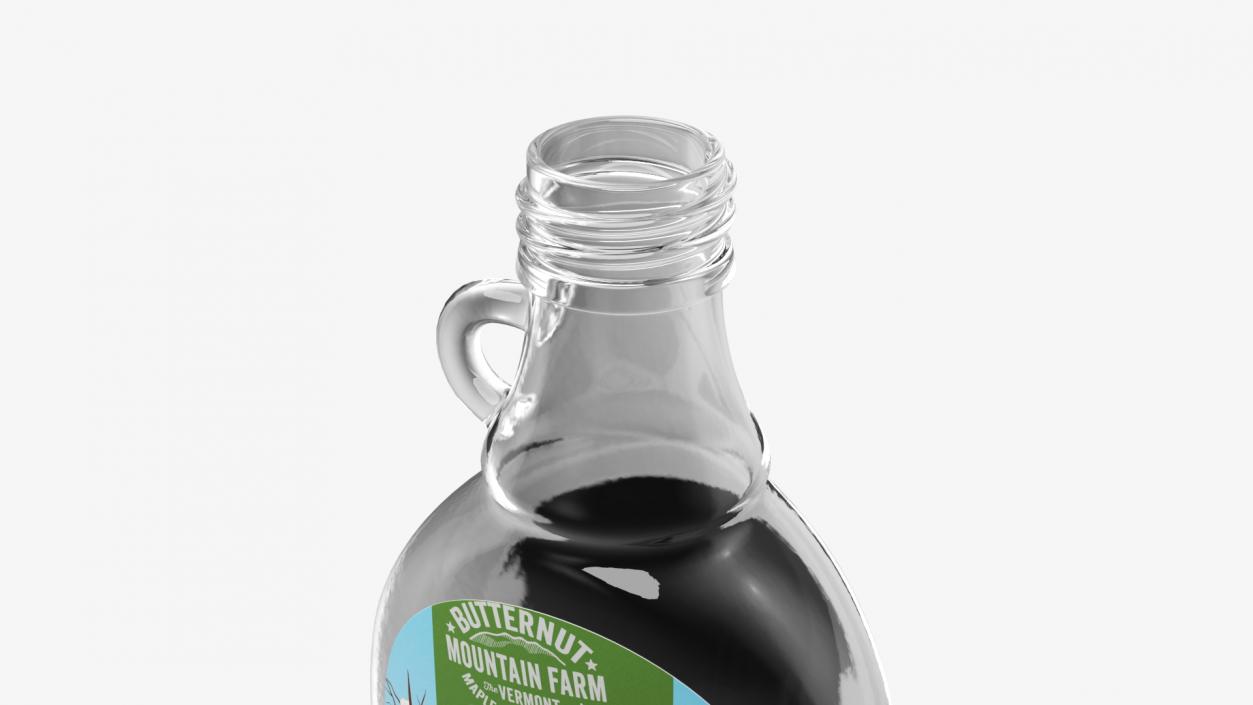 Organic Maple Syrup Glass Bottle 3D