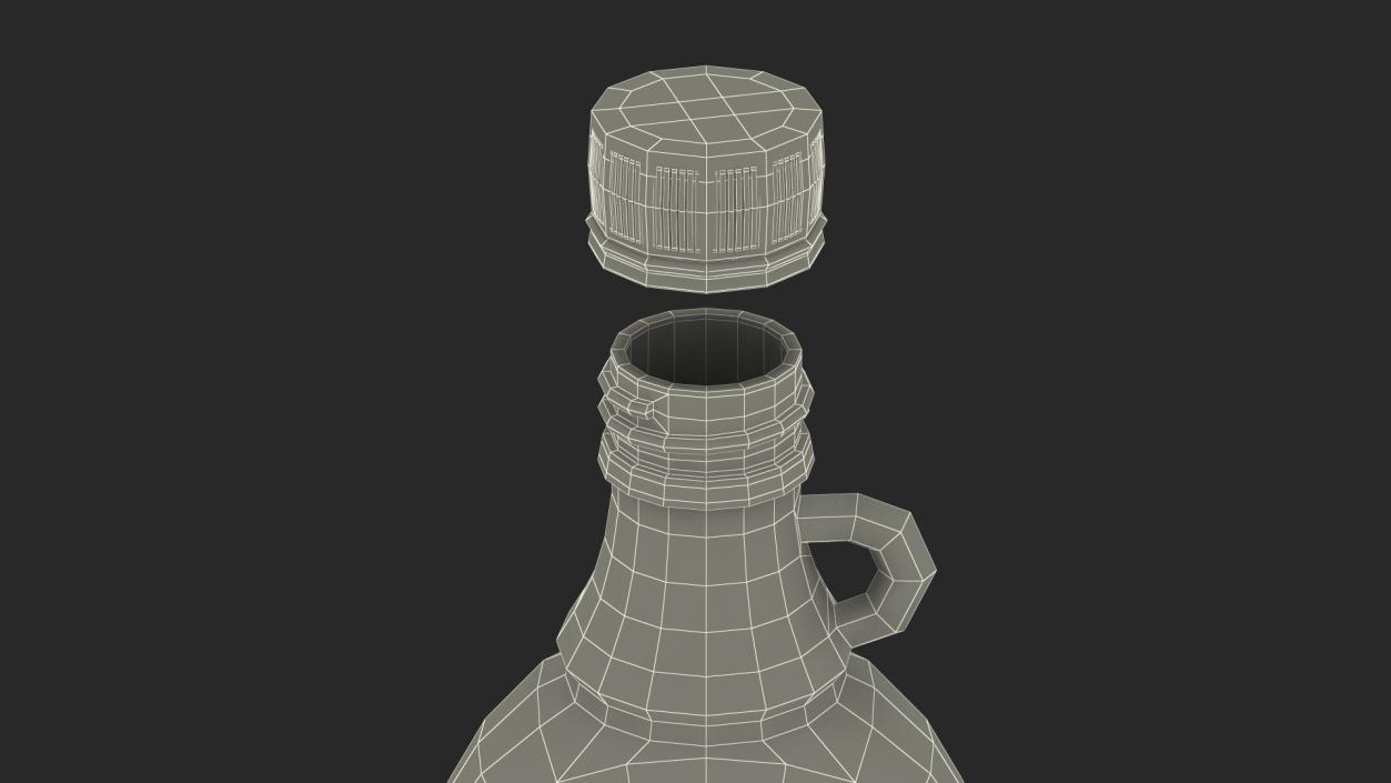 Organic Maple Syrup Glass Bottle 3D