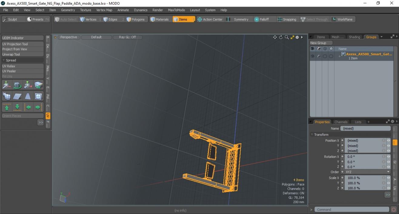 3D Axess AX500 Smart Gate NG Flap Paddle ADA