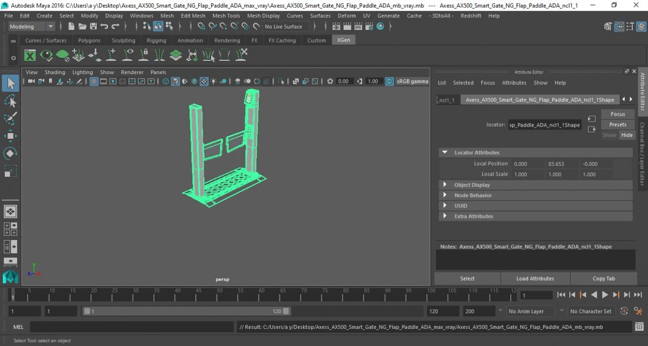 3D Axess AX500 Smart Gate NG Flap Paddle ADA