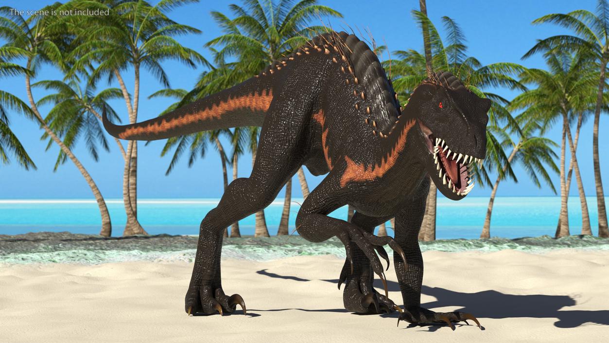 3D model Indoraptor Crouching Pose