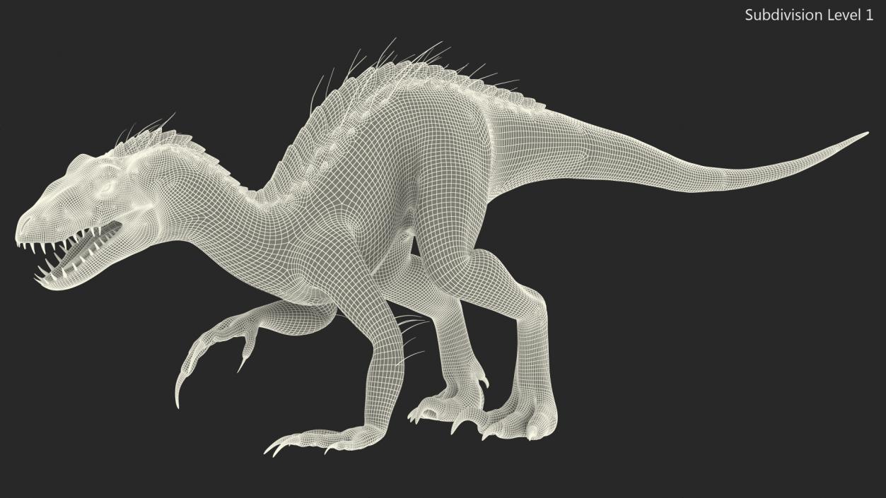 3D model Indoraptor Crouching Pose