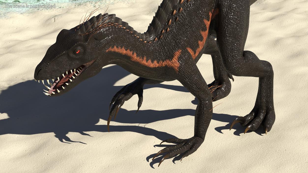 3D model Indoraptor Crouching Pose