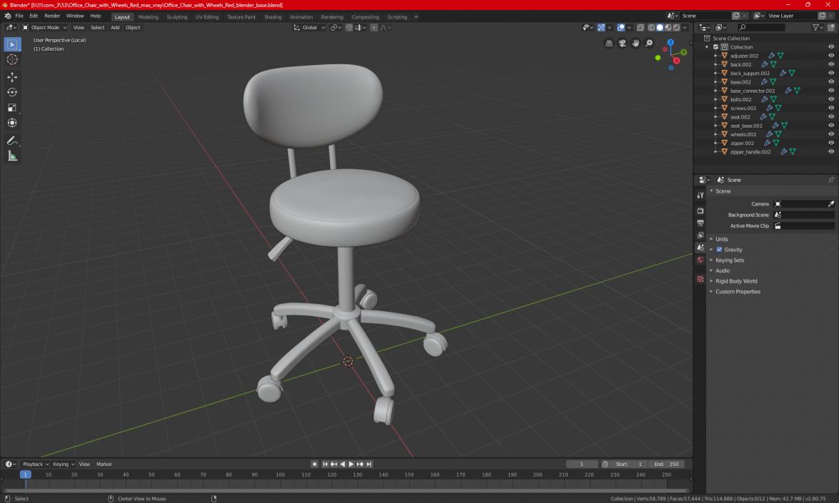 3D Medical Office Chair Beige